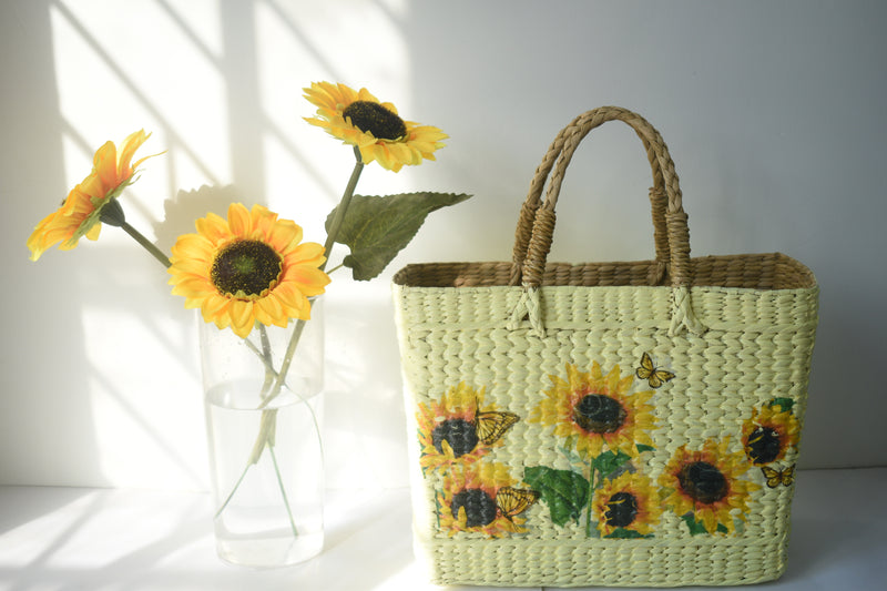 Sunflower printed Bag
